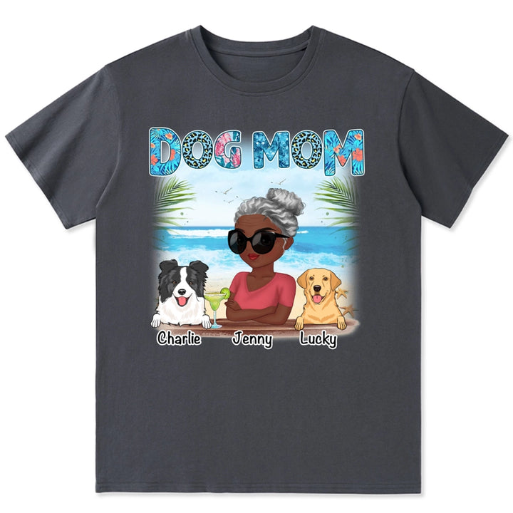 Dog Mom Summer - Personalized Custom Unisex T-shirt