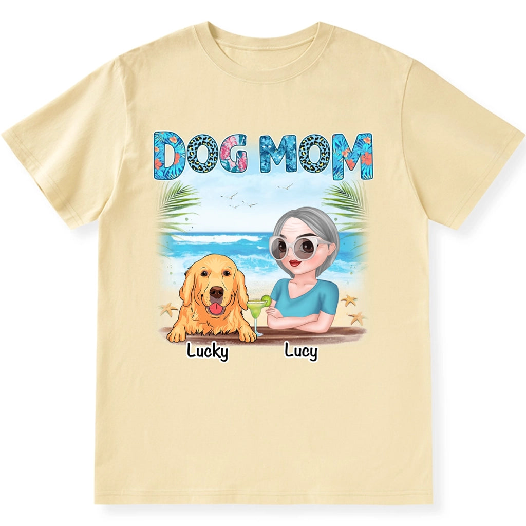 Dog Mom Summer - Personalized Custom Unisex T-shirt
