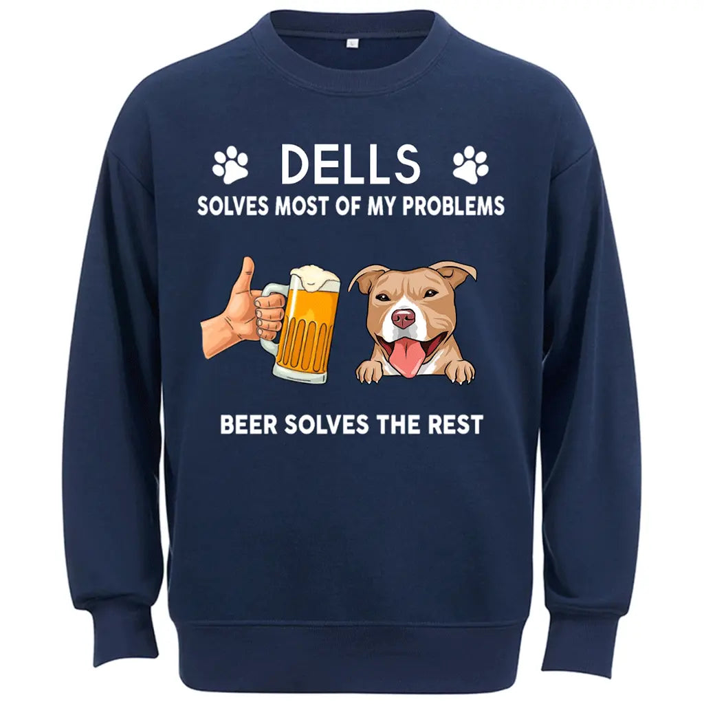Dog Solves Problem - Personalized Custom Sweatshirt