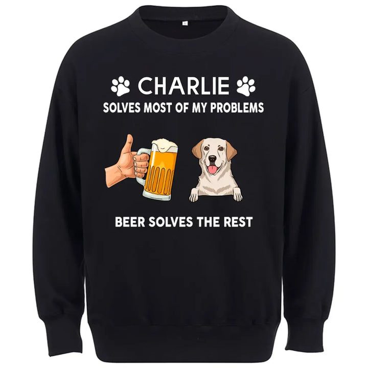 Dog Solves Problem - Personalized Custom Sweatshirt