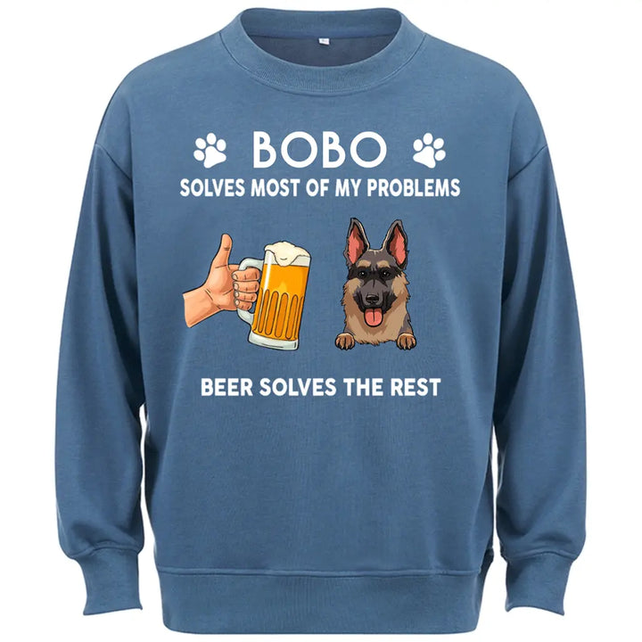 Dog Solves Problem - Personalized Custom Sweatshirt