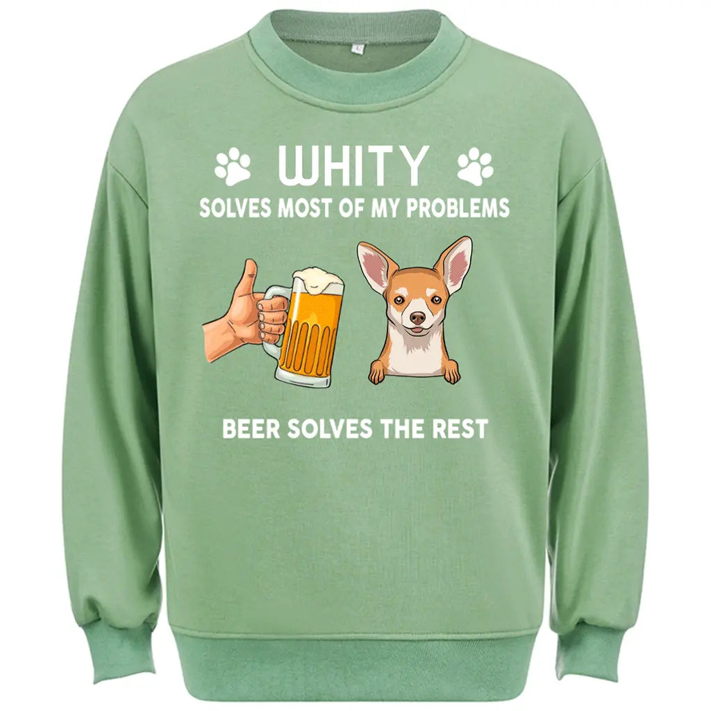 Dog Solves Problem - Personalized Custom Sweatshirt