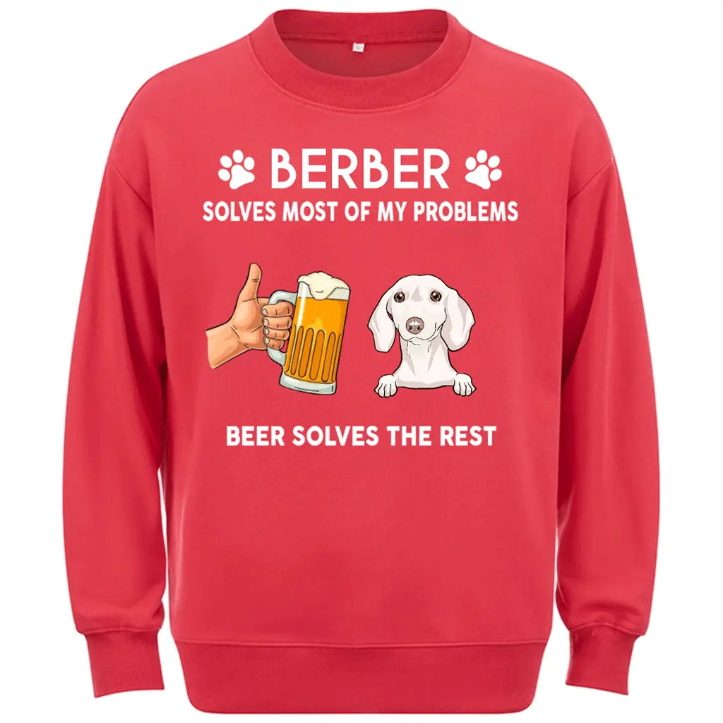 Dog Solves Problem - Personalized Custom Sweatshirt