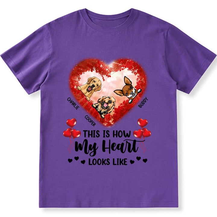 Dogs In Heart - Personalized Custom Unisex T-Shirt