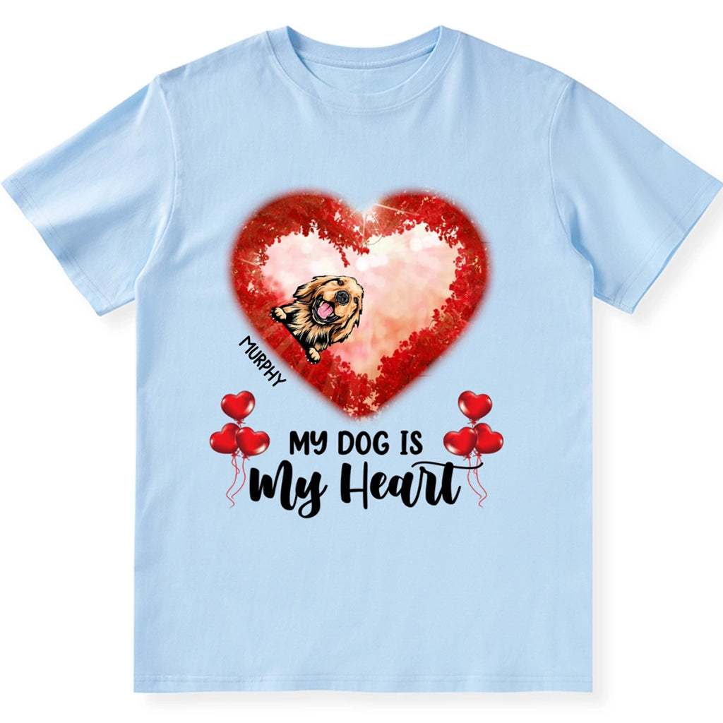 Dogs In Heart - Personalized Custom Unisex T-Shirt