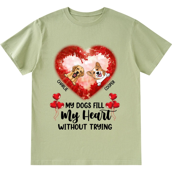 Dogs In Heart - Personalized Custom Unisex T-Shirt