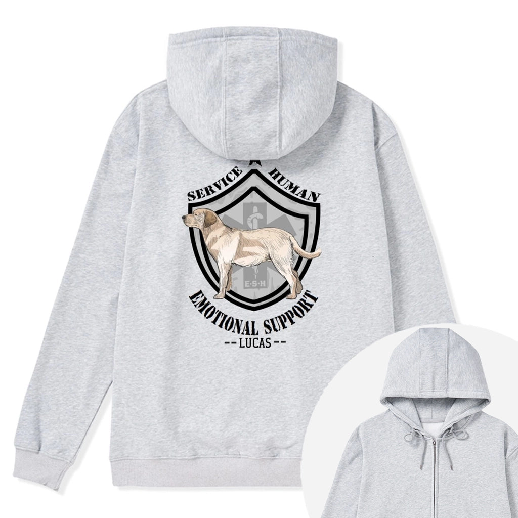 Emotional Support Human - Personalized Custom Zipper Hoodie