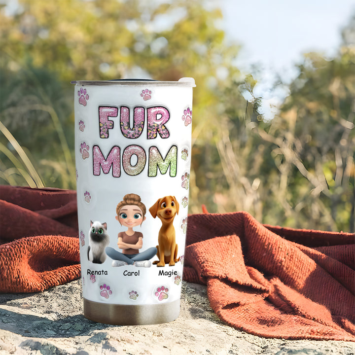 Fur Mom Lovely Chibi - Personalized Custom Tumbler