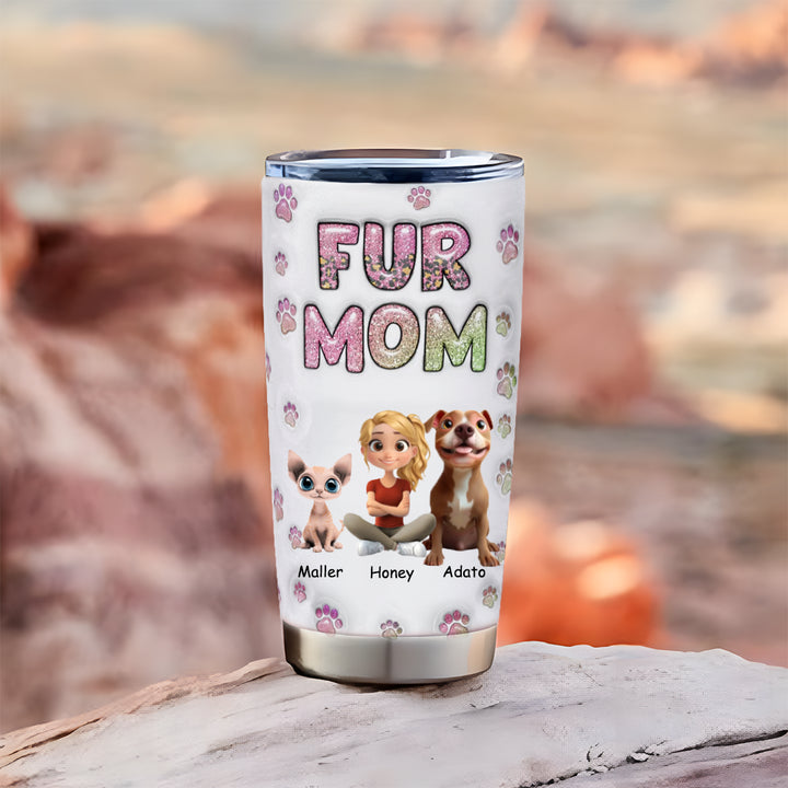 Fur Mom Lovely Chibi - Personalized Custom Tumbler