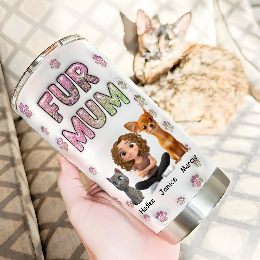Fur Mom Lovely Chibi - Personalized Custom Tumbler