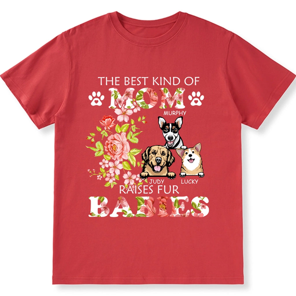 Gift for Mother Dog Flowers - Personalized Custom Unisex T-shirt