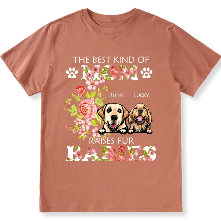 Gift for Mother Dog Flowers - Personalized Custom Unisex T-shirt