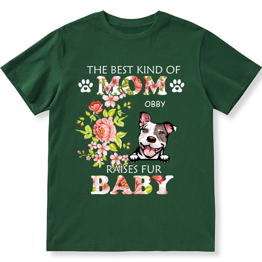 Gift for Mother Dog Flowers - Personalized Custom Unisex T-shirt