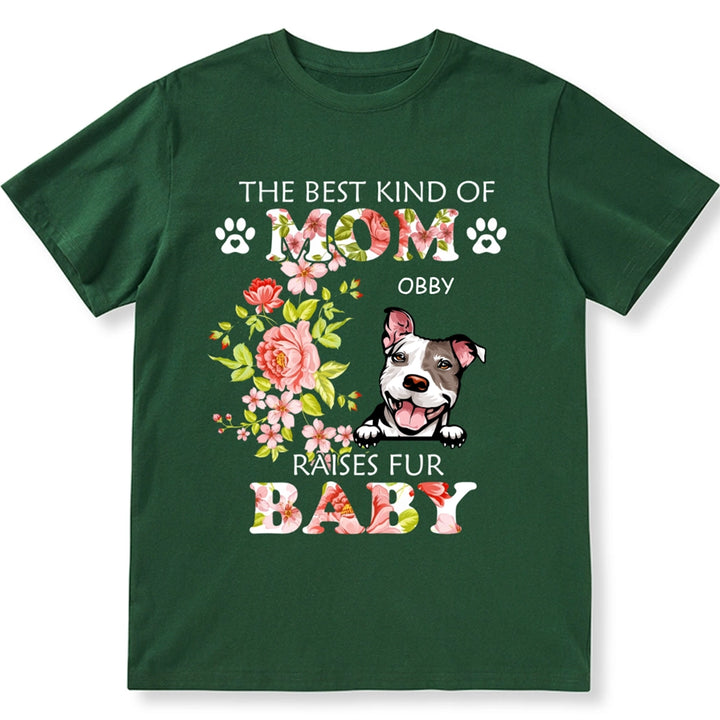 Gift for Mother Dog Flowers - Personalized Custom Unisex T-shirt