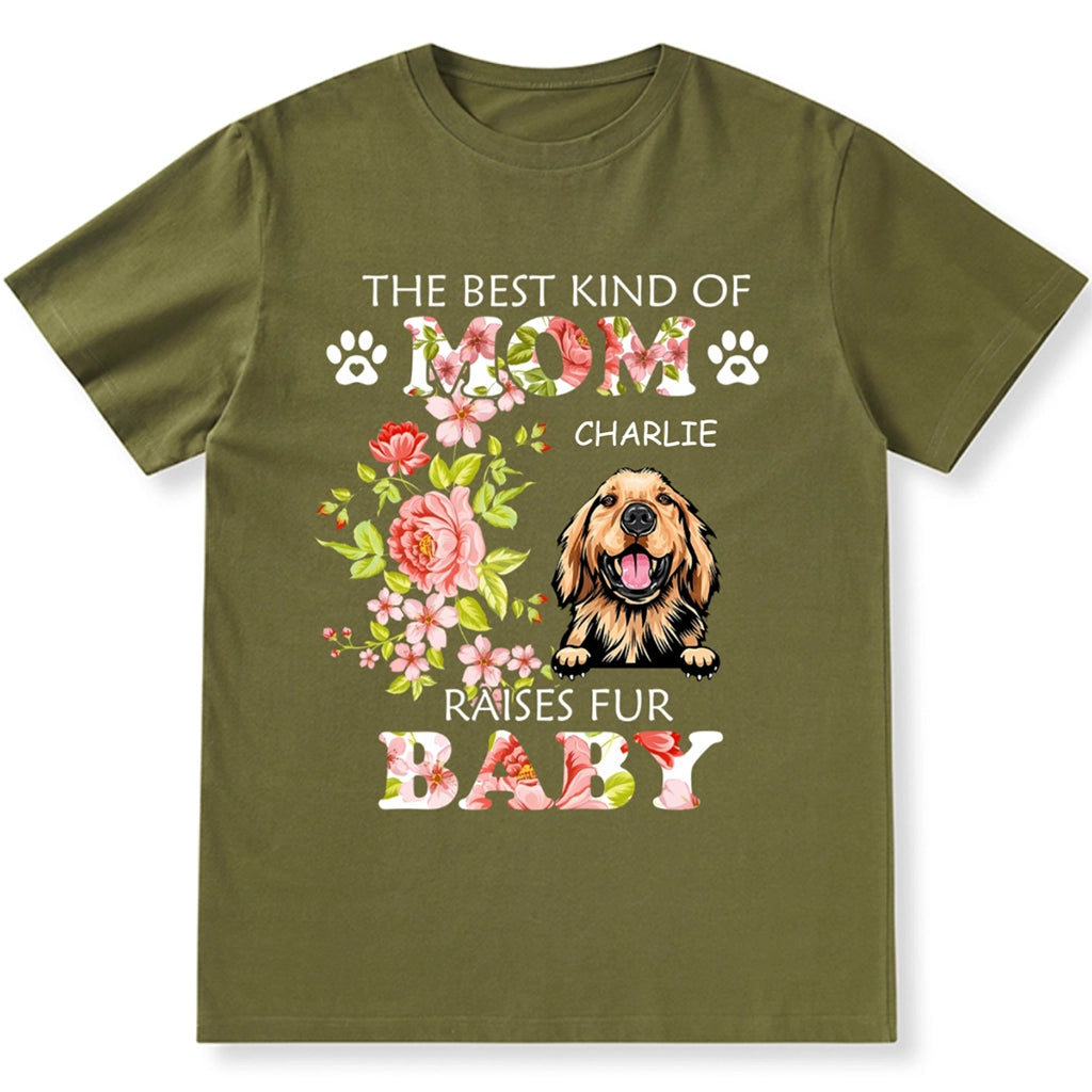 Gift for Mother Dog Flowers - Personalized Custom Unisex T-shirt