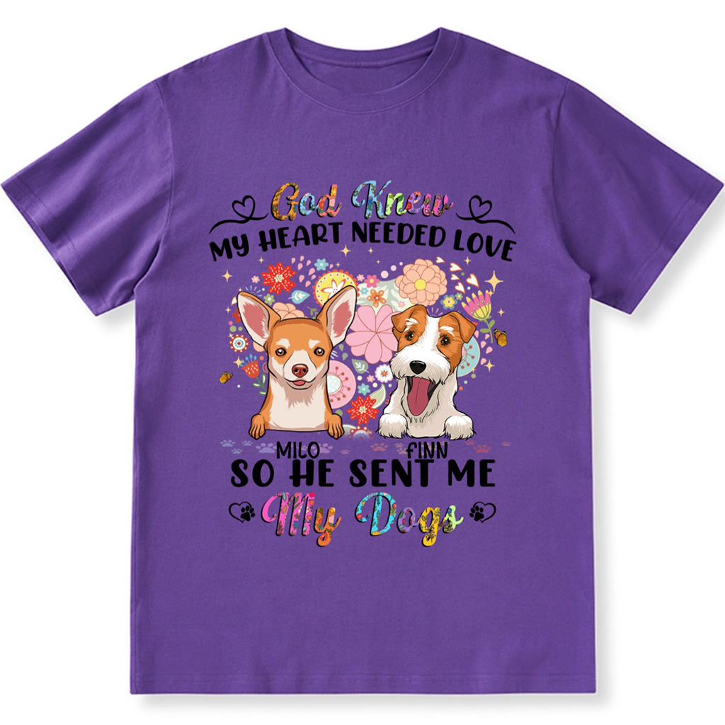 God Knew My Heart Needed Love - Personalized Custom Unisex T-shirt
