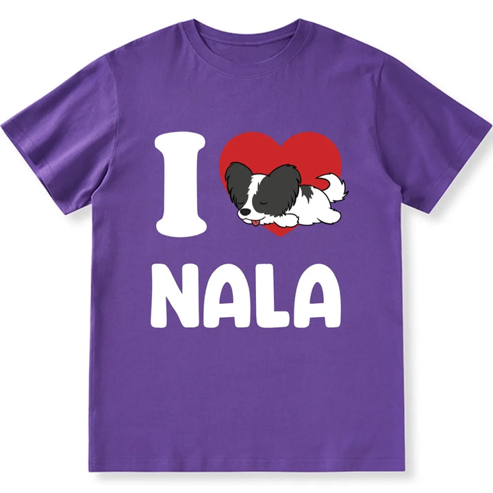 I Love My Dog - Personalized Custom Unisex T-shirt