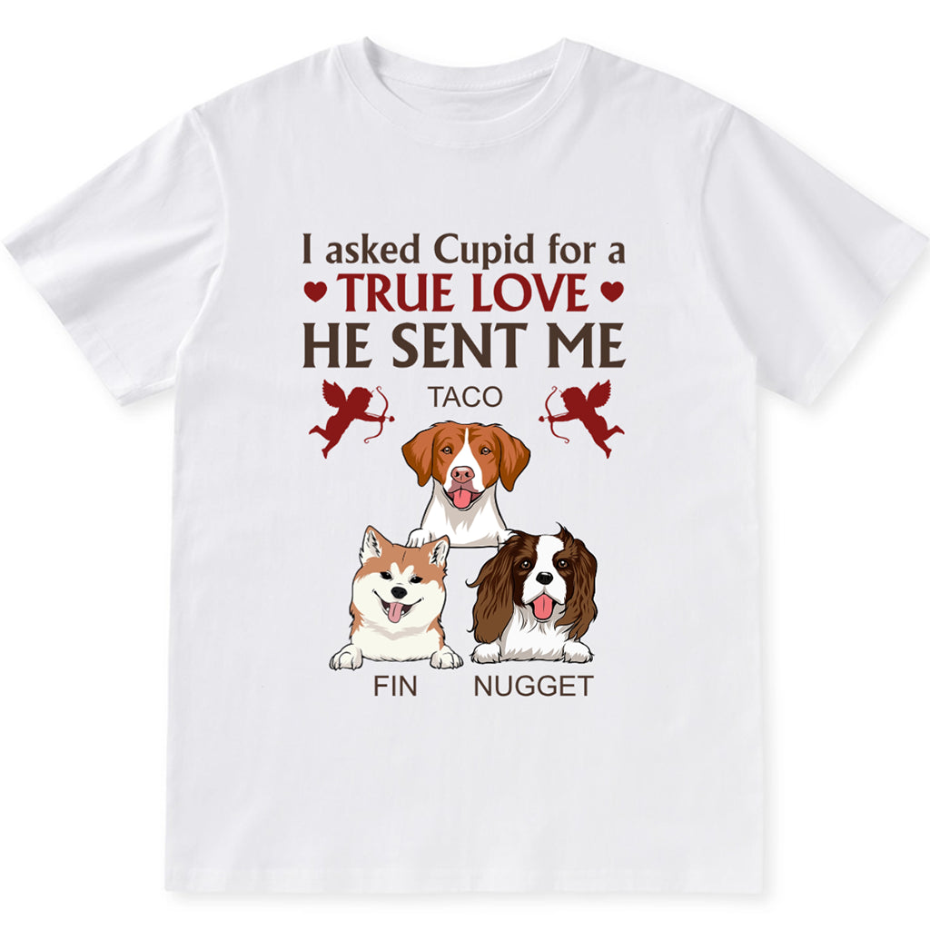 I Asked Cupid For A True Love - Personalized Custom Unisex T-shirt