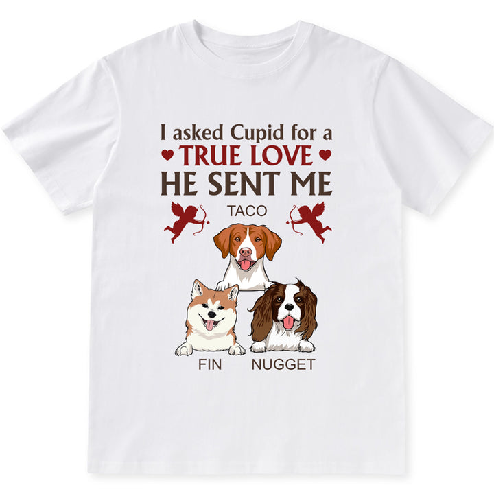 I Asked Cupid For A True Love - Personalized Custom Unisex T-shirt