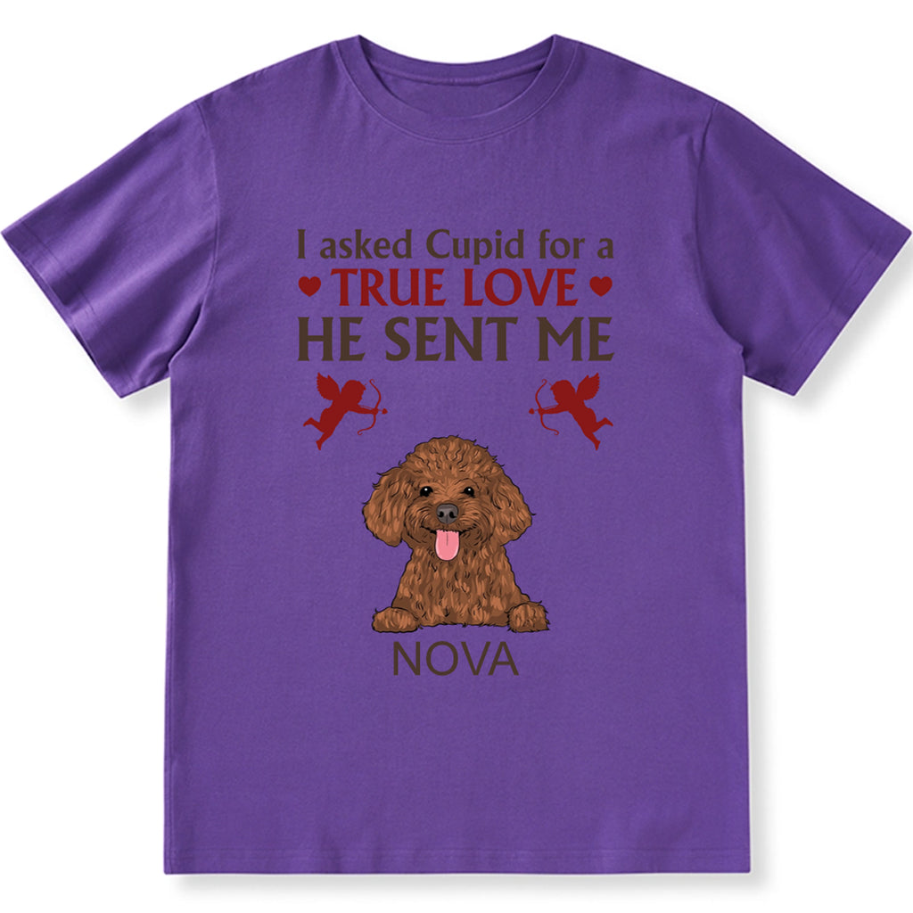 I Asked Cupid For A True Love - Personalized Custom Unisex T-shirt