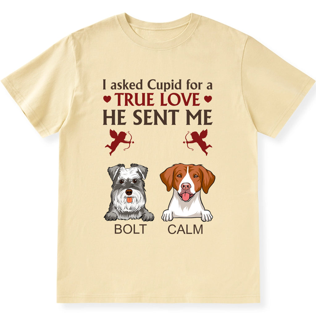 I Asked Cupid For A True Love - Personalized Custom Unisex T-shirt