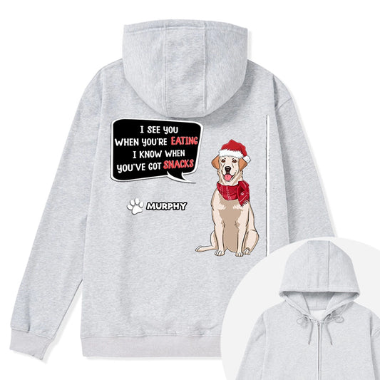 I See You - Personalized Custom Christmas Zipper Hoodie