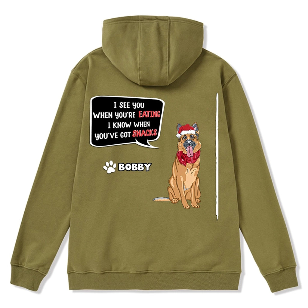 I See You - Personalized Custom Christmas Zipper Hoodie