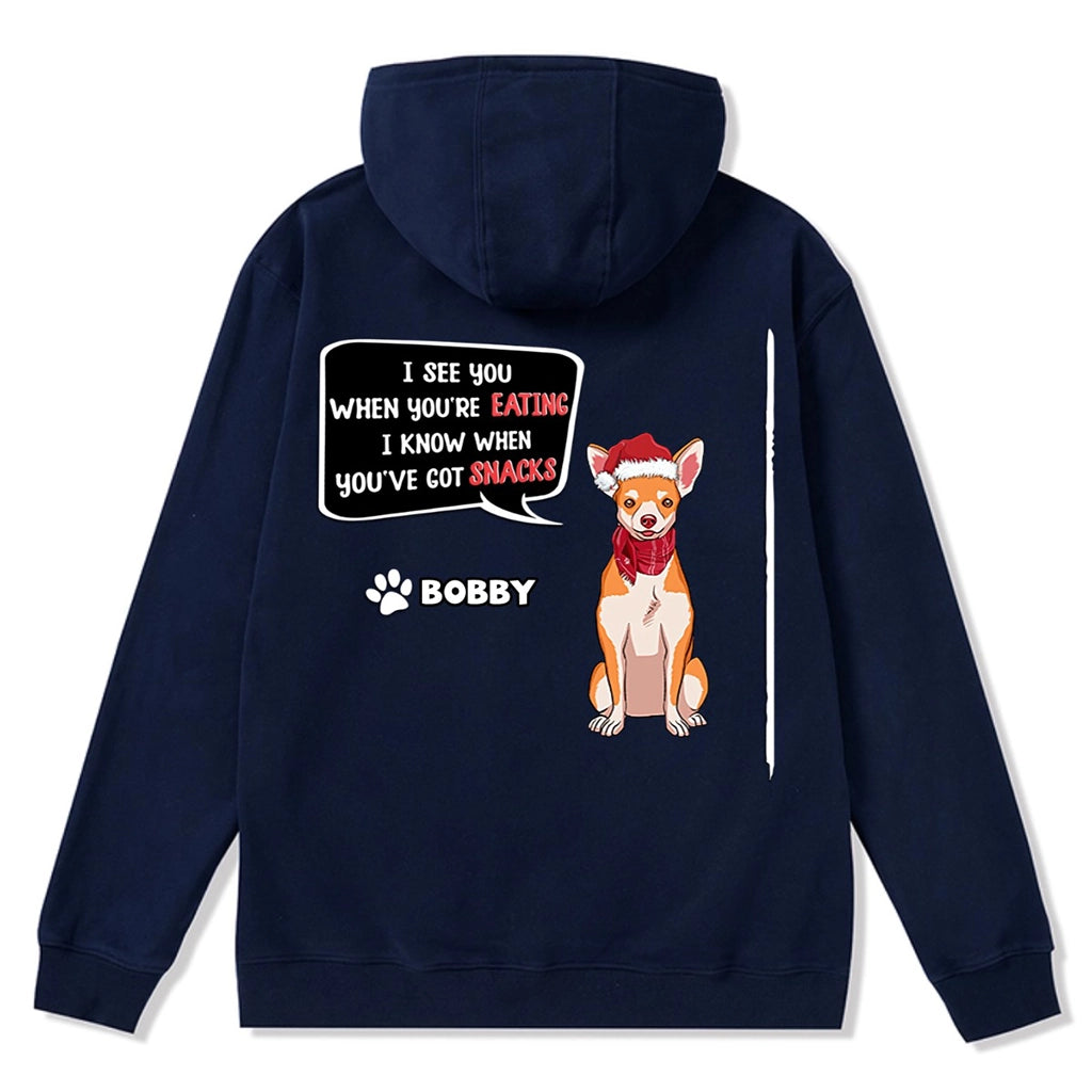 I See You - Personalized Custom Christmas Zipper Hoodie