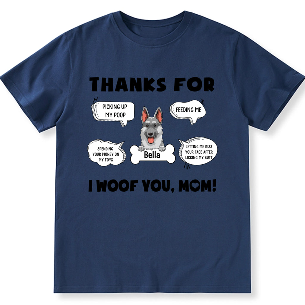 I Woof You, Mom - Personalized Custom Unisex T-shirt