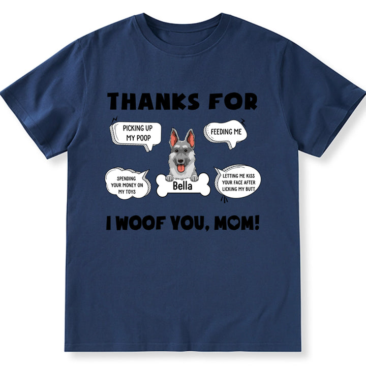 I Woof You, Mom - Personalized Custom Unisex T-shirt