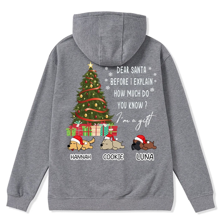 I'm A Gift - Personalized Custom Christmas Zipper Hoodie