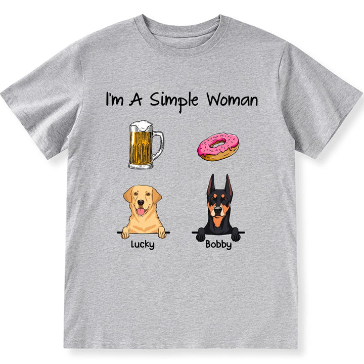 I'm Simple Woman - Personalized Custom Unisex T-shirt