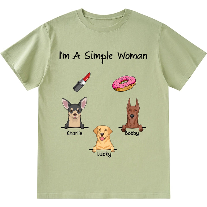I'm Simple Woman - Personalized Custom Unisex T-shirt