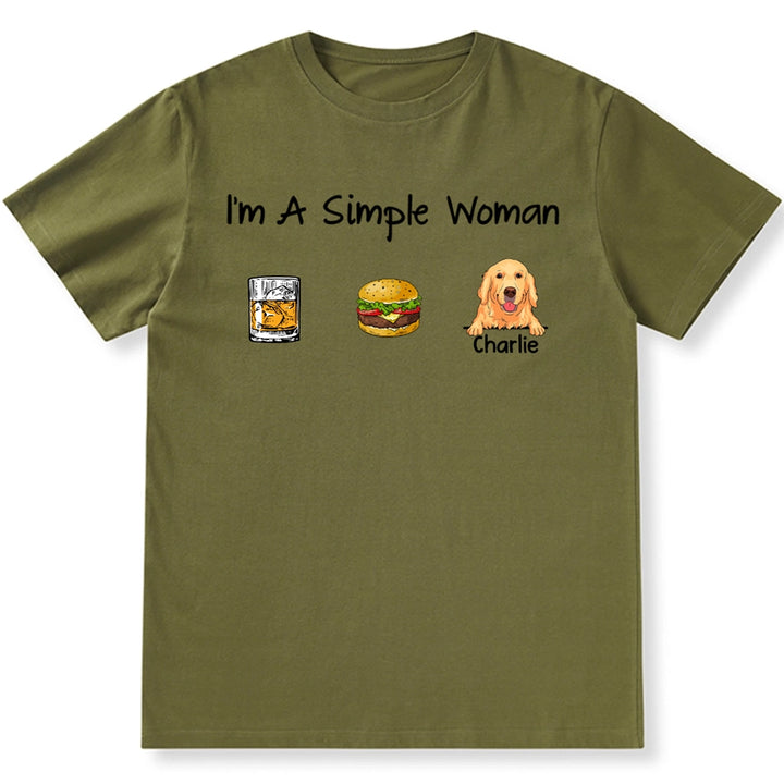 I'm Simple Woman - Personalized Custom Unisex T-shirt