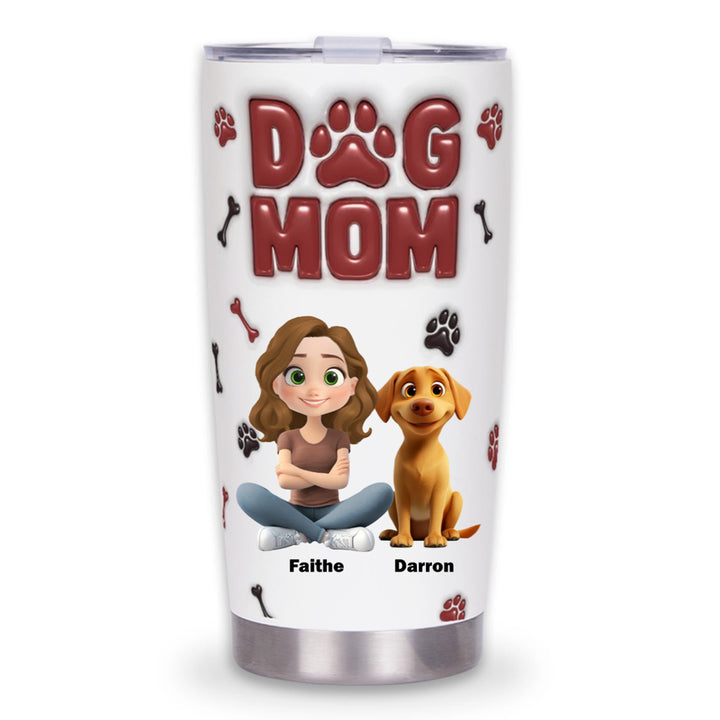 Lovely Dog Mama - Personalized Custom Tumbler