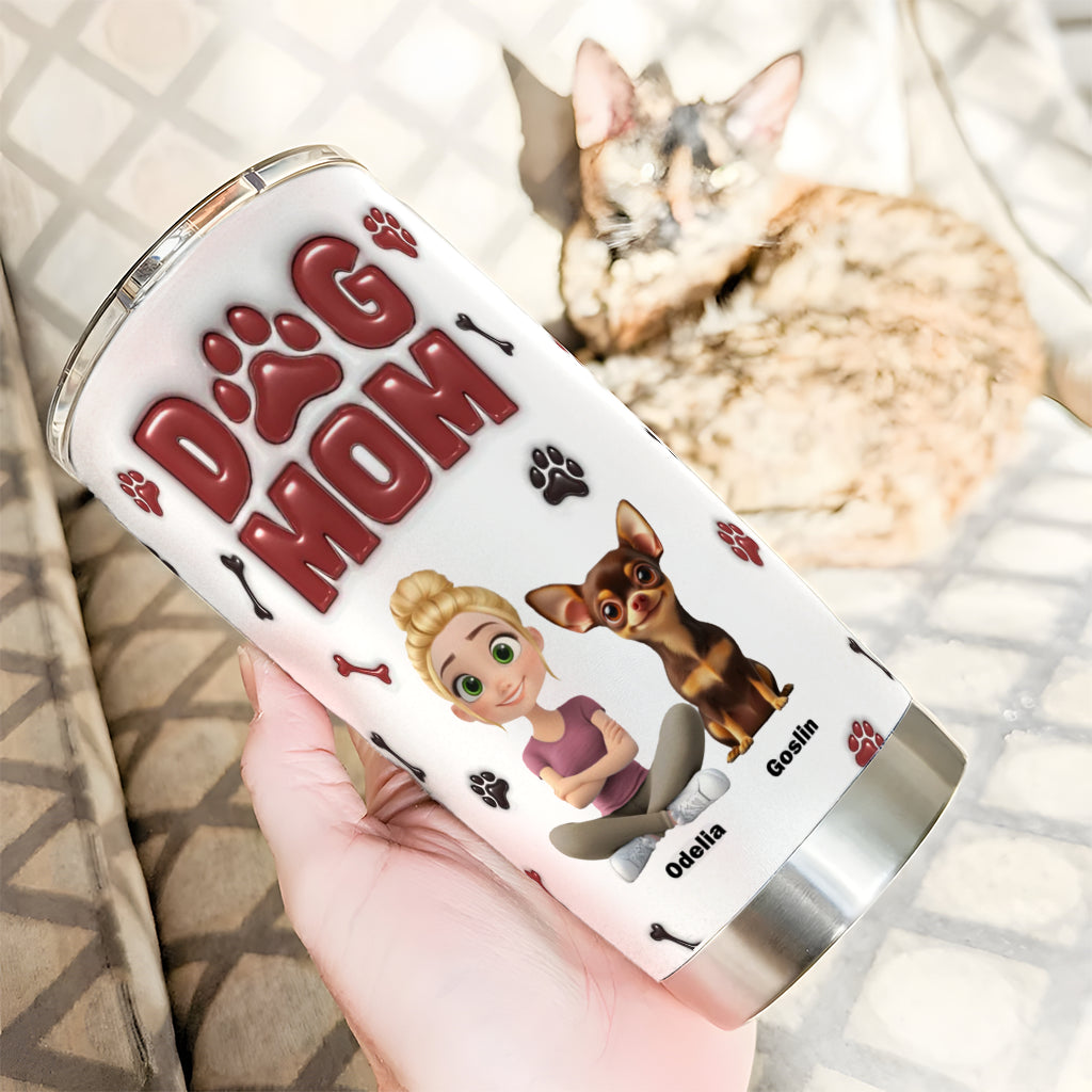Lovely Dog Mama - Personalized Custom Tumbler