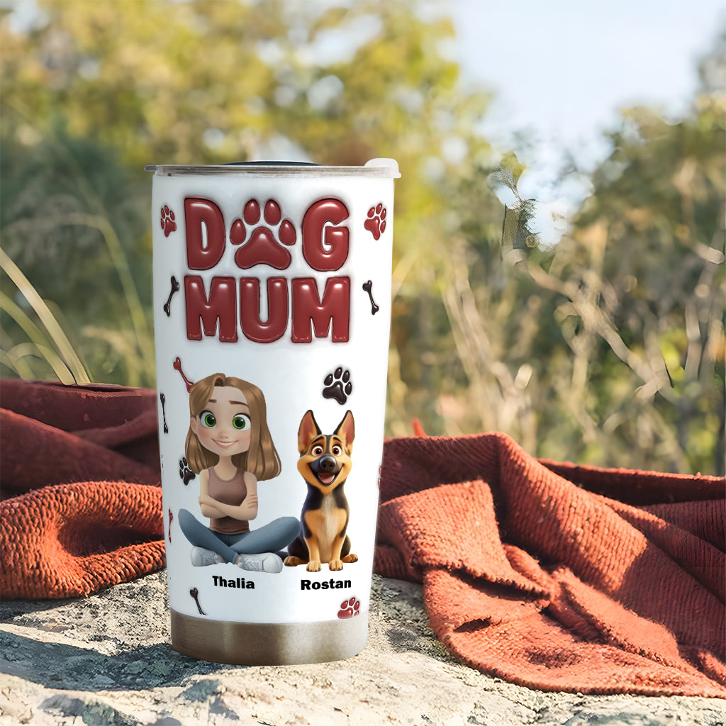 Lovely Dog Mama - Personalized Custom Tumbler
