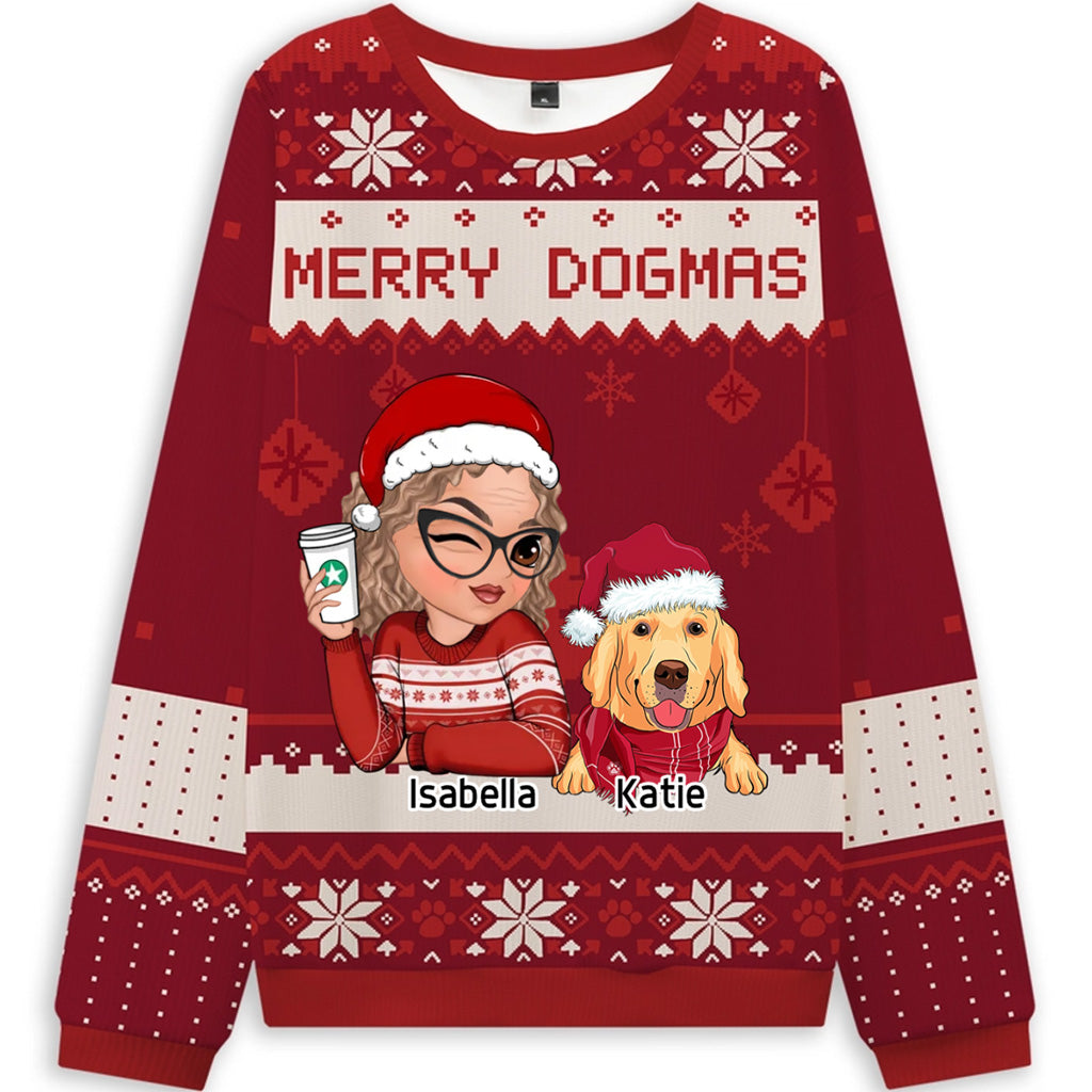 Merry Dogmas - Personalized Custom Christmas Ugly Sweatshirt