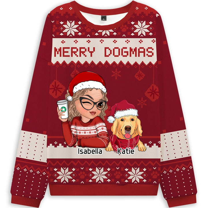 Merry Dogmas - Personalized Custom Christmas Ugly Sweatshirt