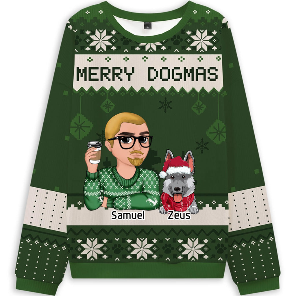 Merry Dogmas - Personalized Custom Christmas Ugly Sweatshirt