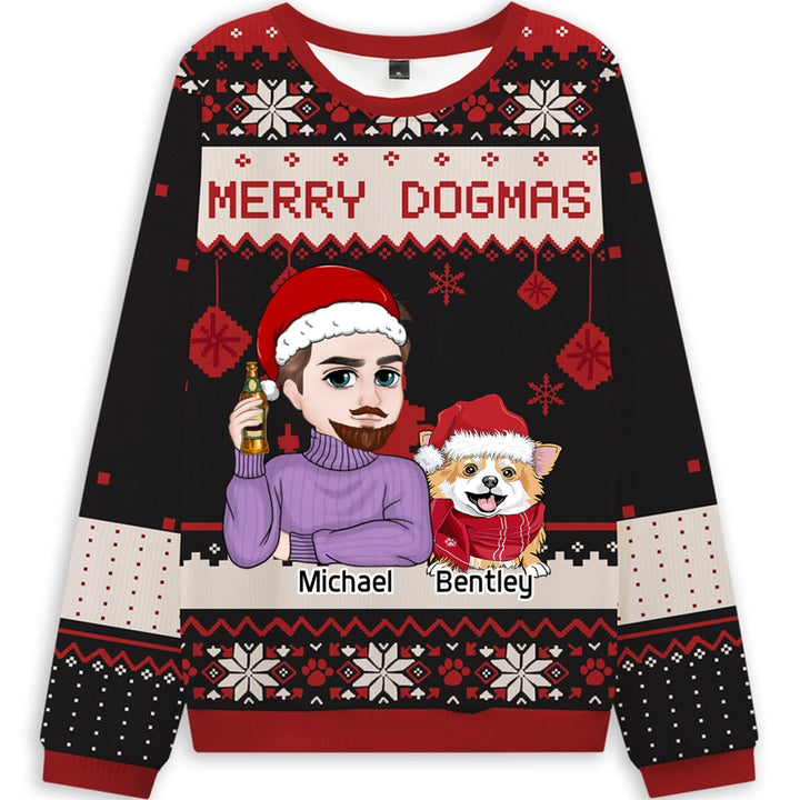 Merry Dogmas - Personalized Custom Christmas Ugly Sweatshirt