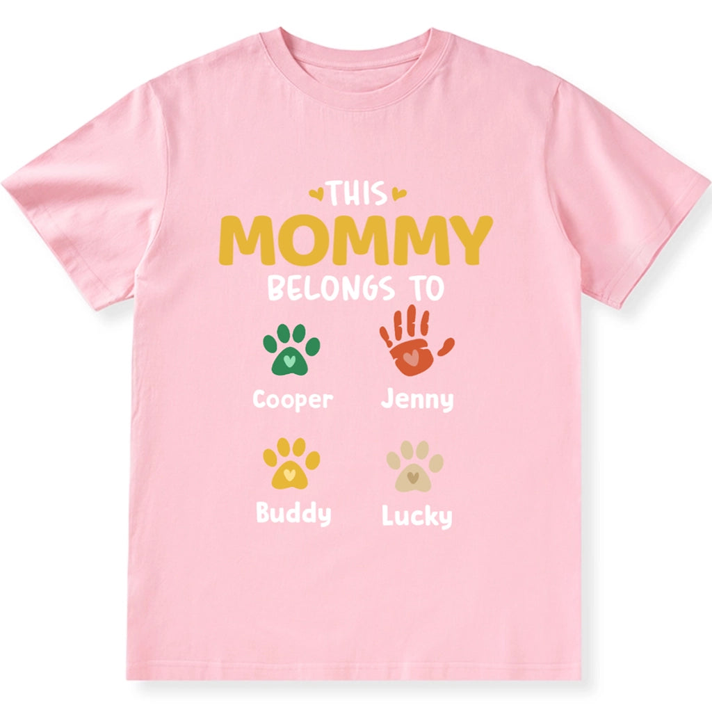 Mommy Belongs To Paws - Personalized Custom Unisex T-Shirt