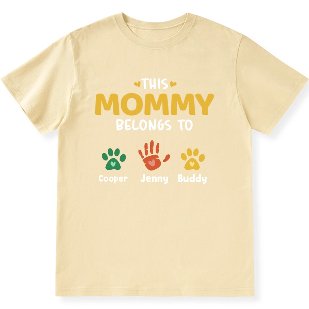 Mommy Belongs To Paws - Personalized Custom Unisex T-Shirt