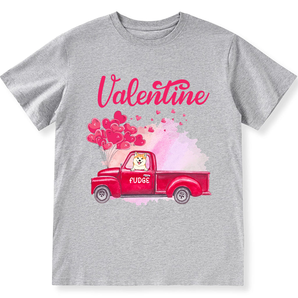 My Dogs Are My Valentine 2 - Personalized Custom Unisex T-shirt
