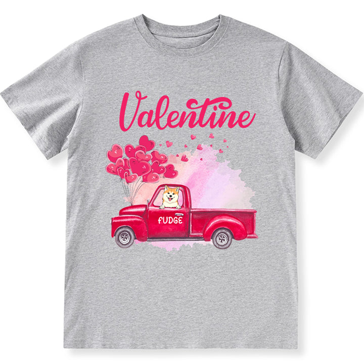 My Dogs Are My Valentine 2 - Personalized Custom Unisex T-shirt