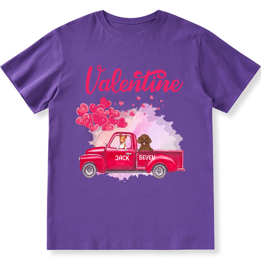 My Dogs Are My Valentine 2 - Personalized Custom Unisex T-shirt