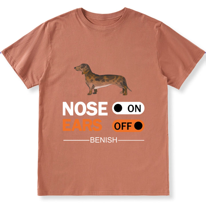 Nose On, Ears Off - Personalized Custom Unisex T-shirt