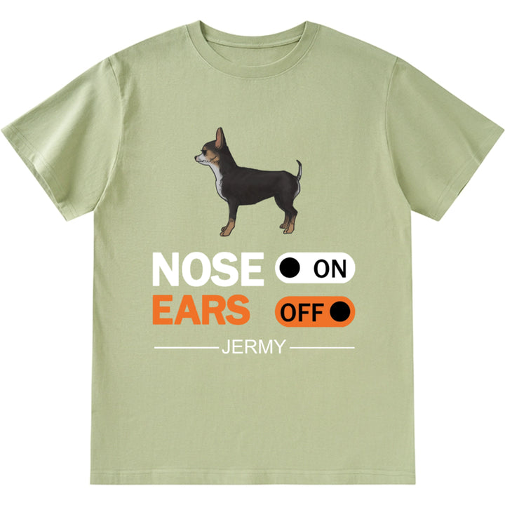 Nose On, Ears Off - Personalized Custom Unisex T-shirt