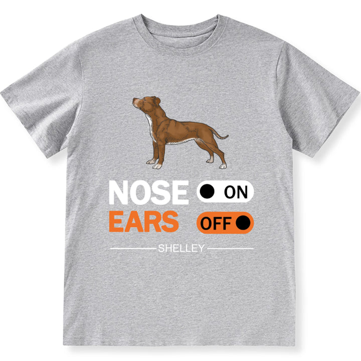 Nose On, Ears Off - Personalized Custom Unisex T-shirt