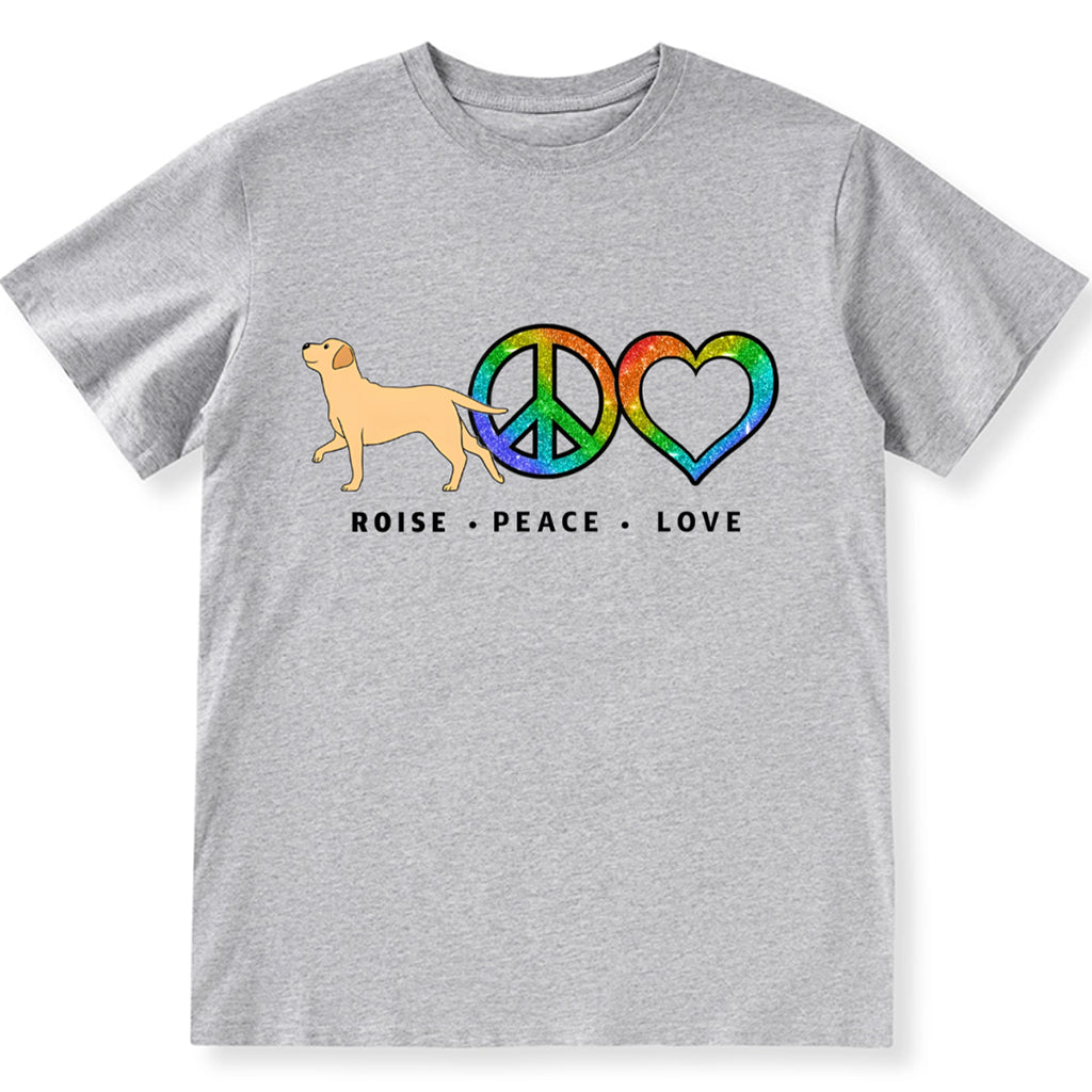 Peace Love Dog 2 - Personalized Custom Unisex T-shirt